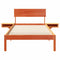 vidaXL Bed Frame with Bedside Tables Wax brown 90 x 200 cm