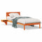 vidaXL Bed Frame with Bedside Tables Wax brown 90 x 200 cm