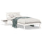 vidaXL Bed Frame with Bedside Tables White 80 x 200 cm Solid pine wood