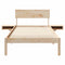 vidaXL Bed Frame with Bedside Tables Brown 90 x 190 cm Solid pine wood