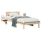 vidaXL Bed Frame with Bedside Tables Brown 90 x 190 cm Solid pine wood