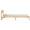 vidaXL Bed Frame with Bedside Tables Brown 90 x 190 cm Solid pine wood