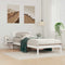 vidaXL Bed Frame with Bedside Tables White 90 x 190 cm Solid pine wood