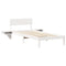 vidaXL Bed Frame with Bedside Tables White 90 x 190 cm Solid pine wood