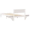 vidaXL Bed Frame with Bedside Tables White 90 x 190 cm Solid pine wood