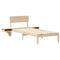 vidaXL Bed Frame with Bedside Tables Brown 75 x 190 cm Solid pine wood