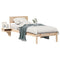 vidaXL Bed Frame with Bedside Tables Brown 75 x 190 cm Solid pine wood