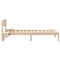 vidaXL Bed Frame with Bedside Tables Brown 75 x 190 cm Solid pine wood