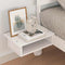 vidaXL Bed Frame with Bedside Tables White 75 x 190 cm Solid pine wood