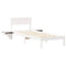 vidaXL Bed Frame with Bedside Tables White 75 x 190 cm Solid pine wood