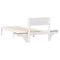 vidaXL Bed Frame with Bedside Tables White 75 x 190 cm Solid pine wood