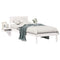vidaXL Bed Frame with Bedside Tables White 75 x 190 cm Solid pine wood