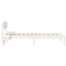 vidaXL Bed Frame with Bedside Tables White 75 x 190 cm Solid pine wood