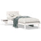vidaXL Bed Frame with Bedside Tables White 75 x 190 cm Solid pine wood