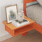 vidaXL Bed Frame with Bedside Tables Wax brown Solid pine wood