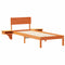 vidaXL Bed Frame with Bedside Tables Wax brown Solid pine wood
