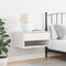 vidaXL Wall-mounted Bedside Table with Drawer Wall-mounted White 50 x 32.5 x 24 cm