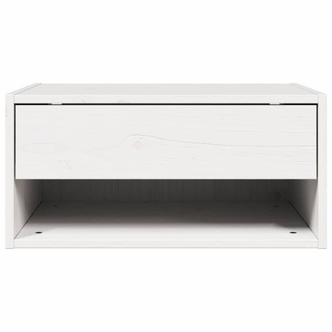 vidaXL Wall-mounted Bedside Table with Drawer Wall-mounted White 50 x 32.5 x 24 cm