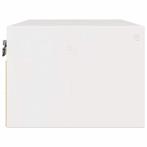 vidaXL Wall-mounted Bedside Table with Drawer Wall-mounted White 50 x 32.5 x 24 cm