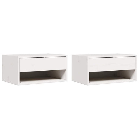 vidaXL Wall-mounted Bedside Table 2 pcs White 50 x 32.5 x 24 cm