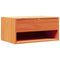 vidaXL Wall-mounted Bedside Table Wax brown 50 x 32.5 x 24 cm