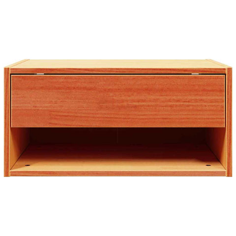 vidaXL Wall-mounted Bedside Table Wax brown 50 x 32.5 x 24 cm