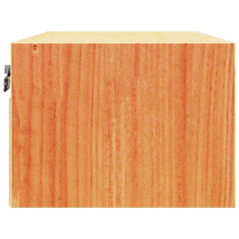 vidaXL Wall-mounted Bedside Table Wax brown 50 x 32.5 x 24 cm