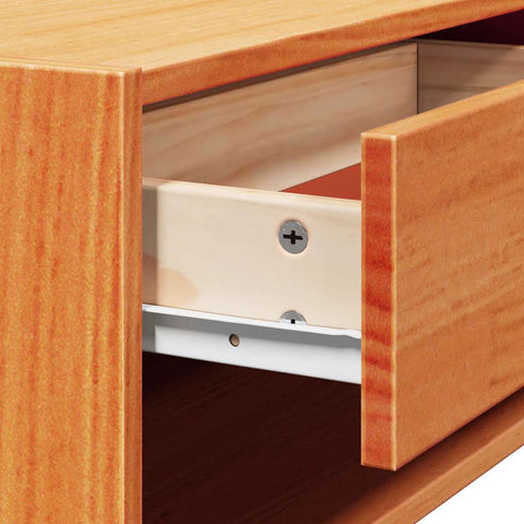 vidaXL Wall-mounted Bedside Table 2 pcs Wax brown 50 x 32.5 x 24 cm