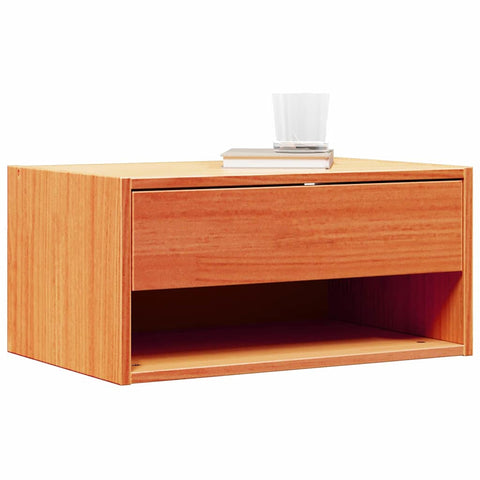 vidaXL Wall-mounted Bedside Table 2 pcs Wax brown 50 x 32.5 x 24 cm