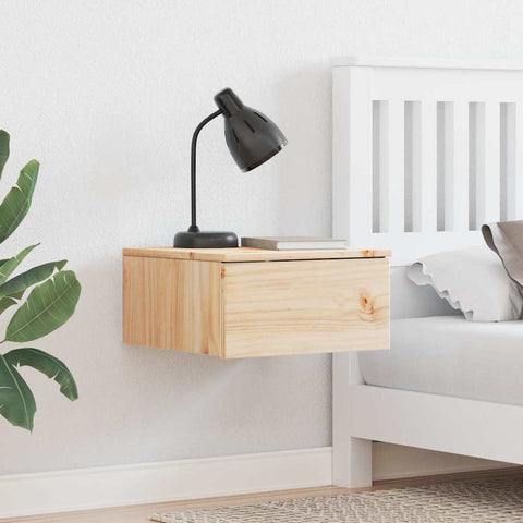 vidaXL Wall-mounted Bedside Table with Drawer Wall-mounted Brown 37 x 35 x 18.5 cm