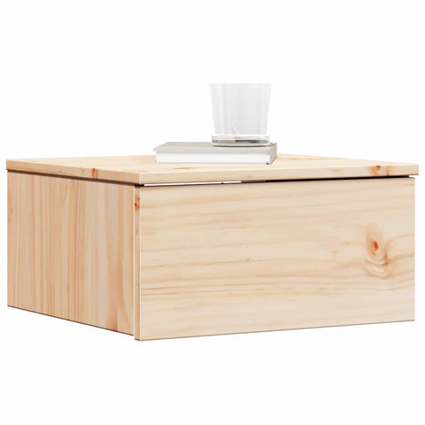 vidaXL Wall-mounted Bedside Table with Drawer Wall-mounted Brown 37 x 35 x 18.5 cm