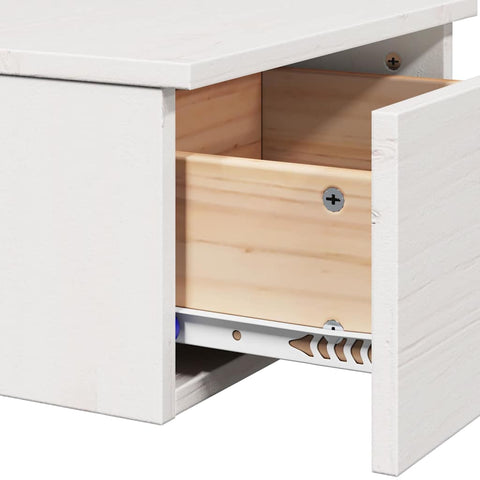 vidaXL Wall-mounted Bedside Table with Drawer Wall-mounted White 37 x 35 x 18.5 cm