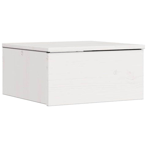 vidaXL Wall-mounted Bedside Table with Drawer Wall-mounted White 37 x 35 x 18.5 cm