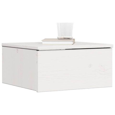 vidaXL Wall-mounted Bedside Table with Drawer Wall-mounted White 37 x 35 x 18.5 cm