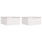vidaXL Wall-mounted Bedside Table 2 pcs White 37 x 35 x 18.5 cm