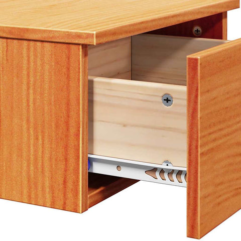 vidaXL Wall-mounted Bedside Table Wax brown 37 x 35 x 18.5 cm