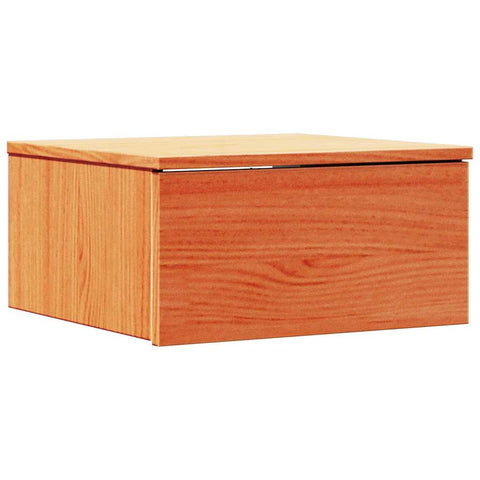 vidaXL Wall-mounted Bedside Table Wax brown 37 x 35 x 18.5 cm