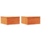 vidaXL Wall-mounted Bedside Table 2 pcs Wax brown 37 x 35 x 18.5 cm