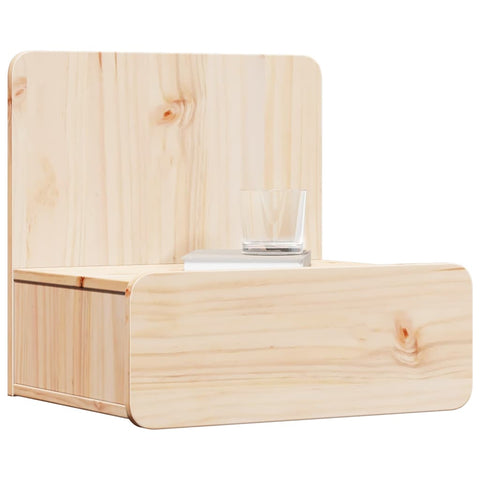 vidaXL Wall-mounted Bedside Table with Drawer Wall-mounted Brown 44 x 32.5 x 40 cm