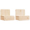 vidaXL Wall-mounted Bedside Table 2 pcs Brown 44 x 32.5 x 40 cm