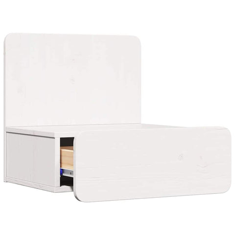 vidaXL Wall-mounted Bedside Table with Drawer Wall-mounted White 44 x 32.5 x 40 cm