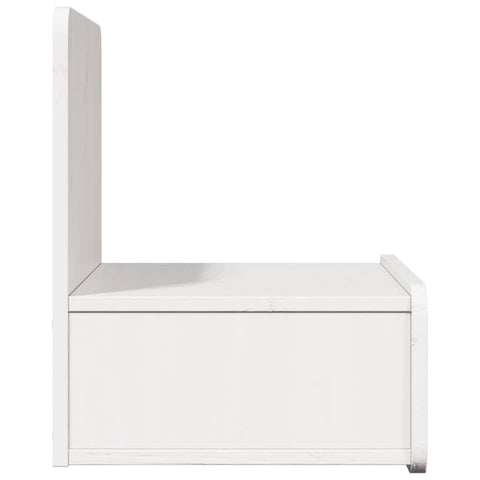 vidaXL Wall-mounted Bedside Table with Drawer Wall-mounted White 44 x 32.5 x 40 cm