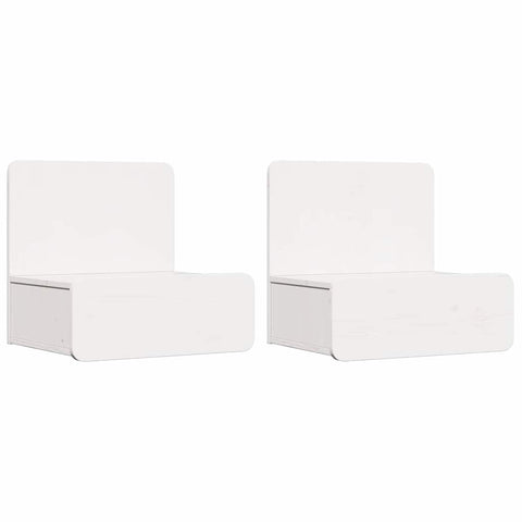 vidaXL Wall-mounted Bedside Table 2 pcs White 44 x 32.5 x 40 cm