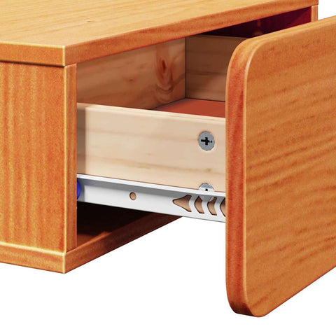 vidaXL Wall-mounted Bedside Table 2 pcs Wax brown 44 x 32.5 x 40 cm