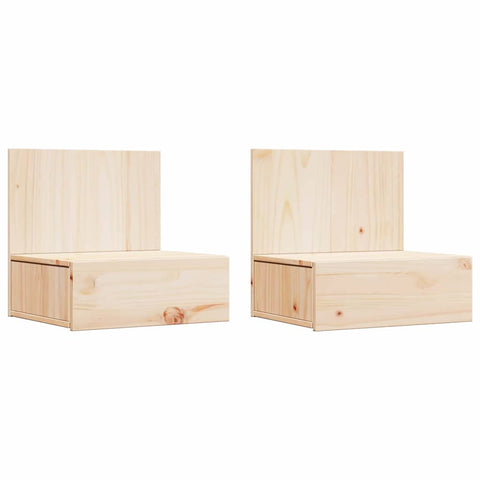 vidaXL Wall-mounted Bedside Table 2 pcs Brown 42 x 32.5 x 40 cm
