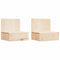 vidaXL Wall-mounted Bedside Table 2 pcs Brown 42 x 32.5 x 40 cm