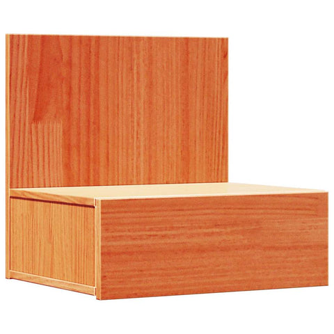 vidaXL Wall-mounted Bedside Table Wax brown 42 x 32.5 x 40 cm