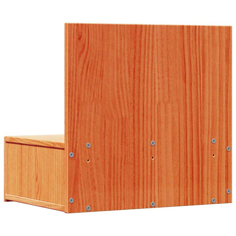 vidaXL Wall-mounted Bedside Table Wax brown 42 x 32.5 x 40 cm