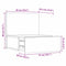 vidaXL Wall-mounted Bedside Table Wax brown 42 x 32.5 x 40 cm