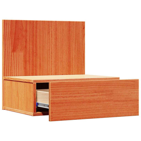 vidaXL Wall-mounted Bedside Table 2 pcs Wax brown 42 x 32.5 x 40 cm